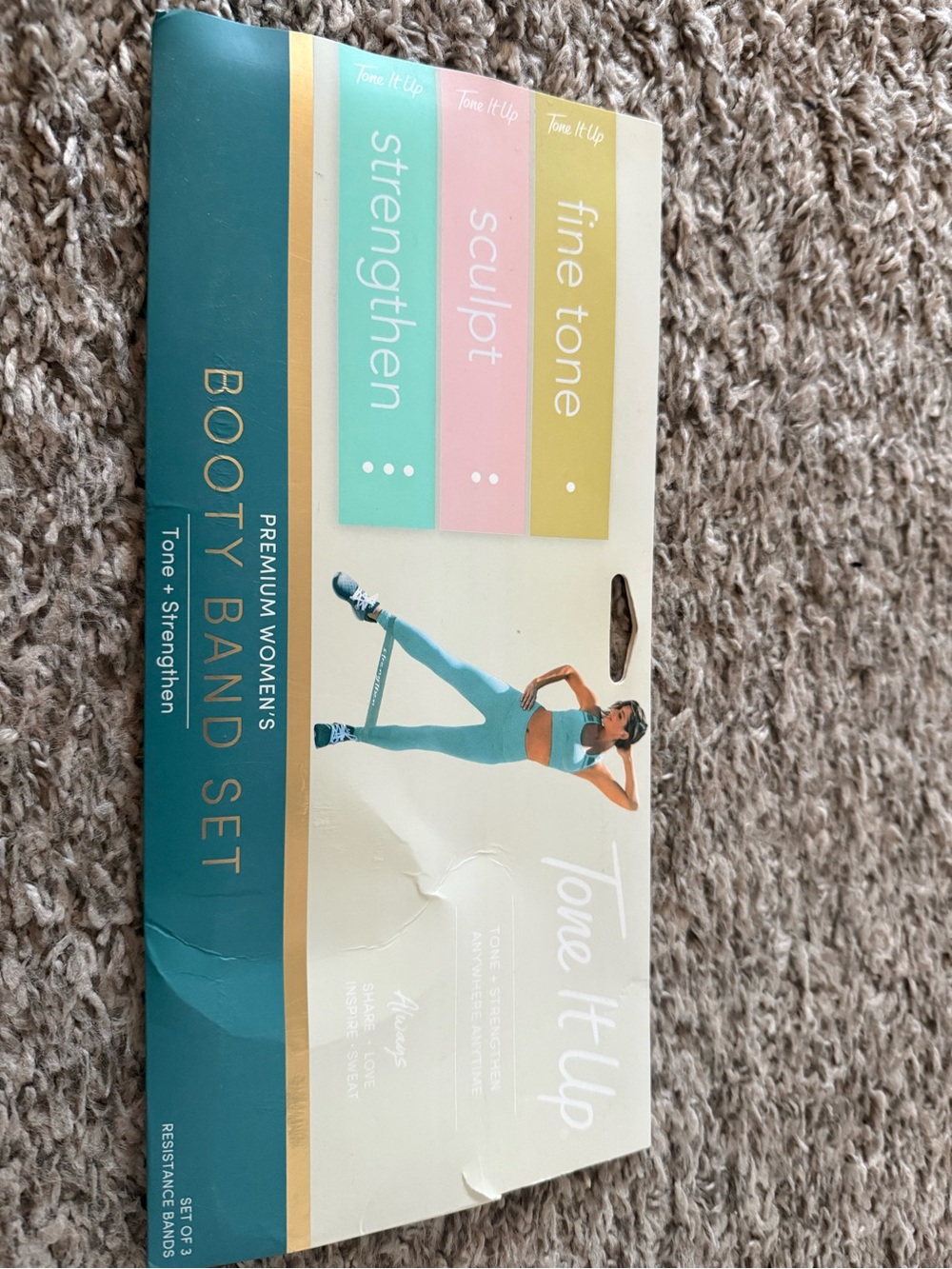 Tone It Up Women's Teal Booty Band Set - Strengthen, Sculpt, Fine Tone